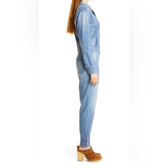 Veronica Beard long sleeve denim jumpsuit - Picture 3 of 8